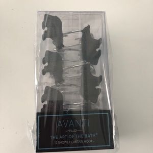 *** SOLD *** Avanti Black Bear Lodge Shower Curtain Hooks